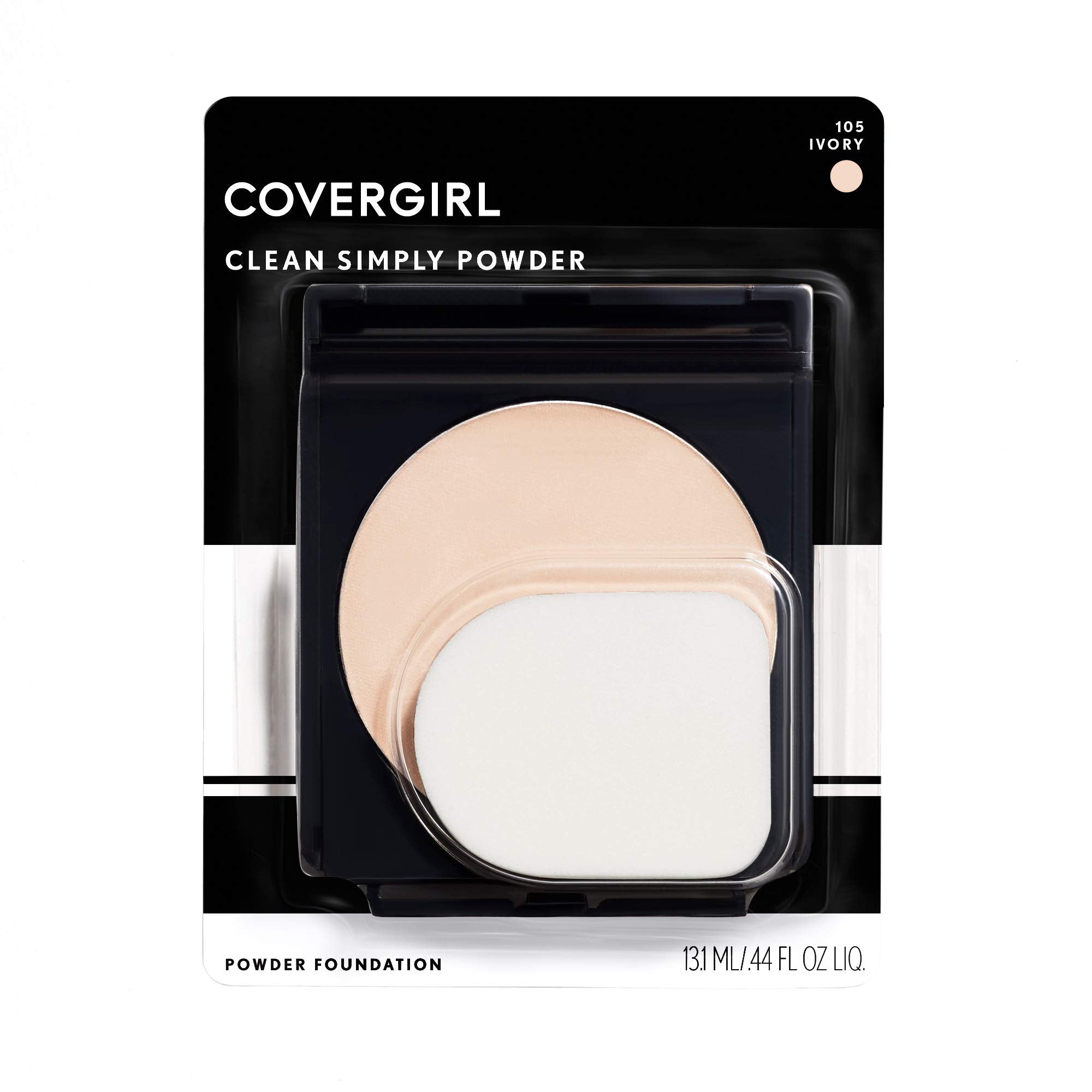 CoverGirl Simply Powder Foundation Ivory(N) 505, 0.41-Ounce Compact (Pack of 2)
